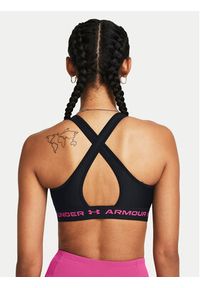 Under Armour Biustonosz sportowy Crossback Mid Bra 1361034-004 Czarny Compression Fit. Kolor: czarny. Materiał: syntetyk