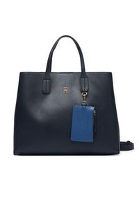 TOMMY HILFIGER - Tommy Hilfiger Torebka Th Icon Satchel AW0AW18723 Granatowy. Kolor: niebieski. Materiał: skórzane #3