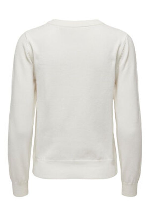 only - ONLY Sweter 15302939 Écru Regular Fit. Materiał: syntetyk