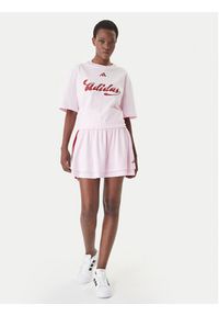 Adidas - adidas T-Shirt House Of Tiro Graphic KB7169 Różowy Oversize. Kolor: różowy. Materiał: bawełna #5