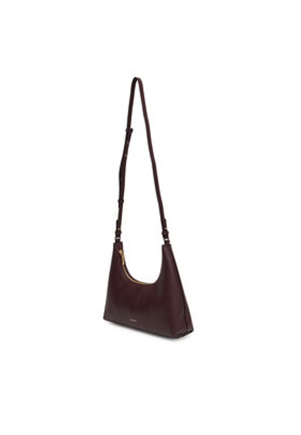Calvin Klein Torebka Foil Logo Conv Shoulder Bag LV04F3272G Bordowy. Kolor: czerwony. Materiał: skórzane