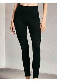 Sinsay - Legginsy - czarny. Kolor: czarny