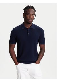 United Colors of Benetton - United Colors Of Benetton Polo 1198U301H Granatowy Regular Fit. Typ kołnierza: polo. Kolor: niebieski. Materiał: bawełna #1
