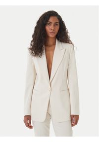 Fracomina Marynarka FR26SJ2001W42901 Écru Regular Fit. Kolor: kremowy. Materiał: syntetyk #1