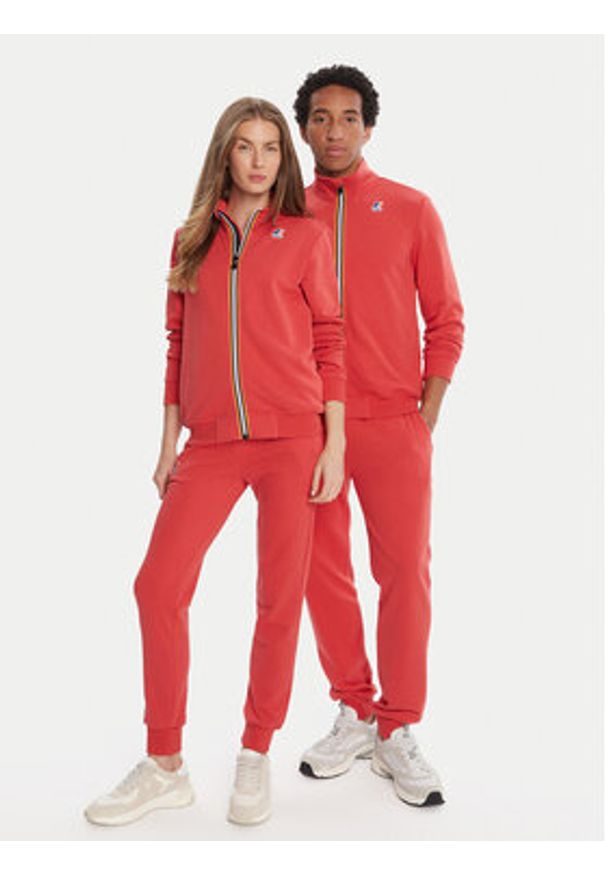 K-Way Spodnie dresowe Bishop K31313W Czerwony Slim Fit. Kolor: czerwony. Materiał: bawełna
