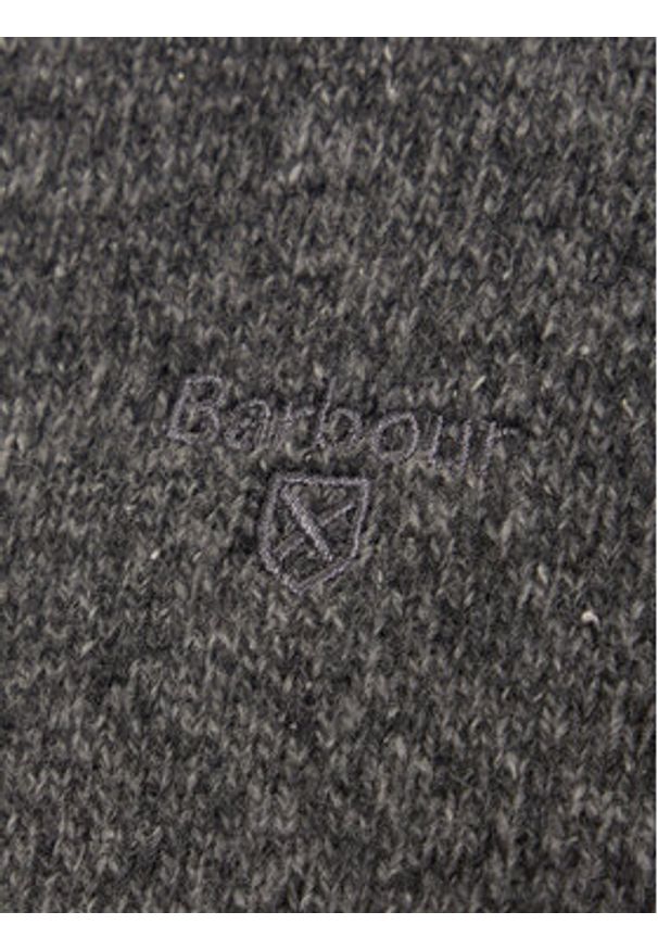 Barbour Sweter Essential Tisbury MKN0844GY12 Szary Regular Fit. Kolor: szary. Materiał: wełna