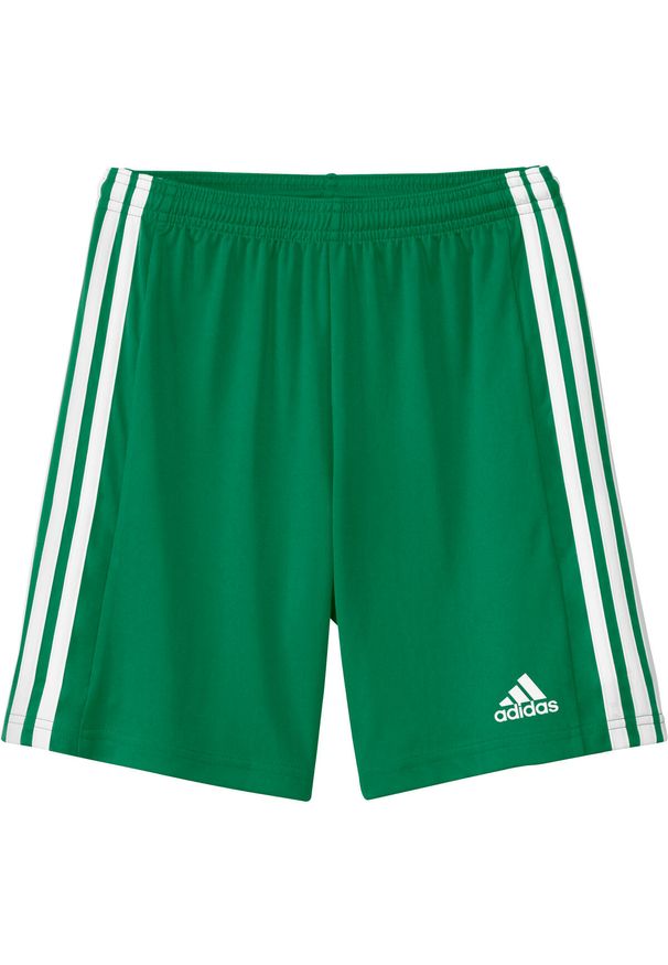 Adidas - Spodenki piłkarskie dla dzieci adidas Squadra 21 Short. Kolor: zielony, biały, wielokolorowy. Styl: młodzieżowy