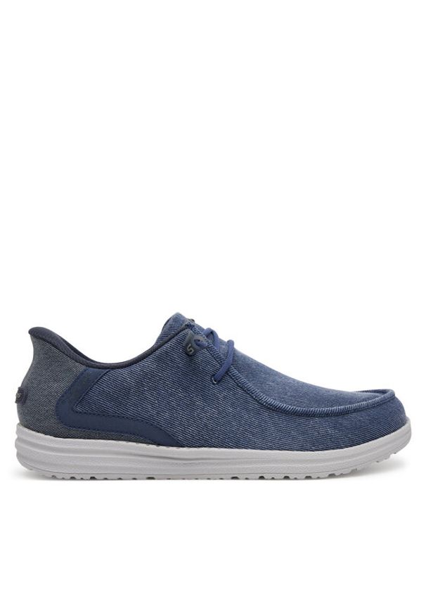 skechers - Skechers Mokasyny Melson-Coronado 210959/DEN Granatowy. Kolor: niebieski. Materiał: materiał