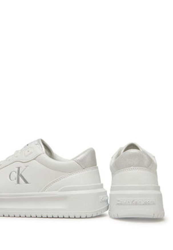 Calvin Klein Jeans Sneakersy V3A9-82021-1355X025 Biały. Kolor: biały. Materiał: skóra