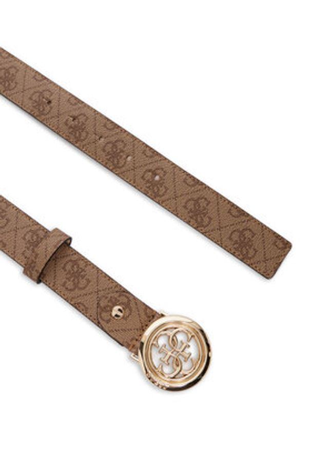 Guess Pasek Damski BW9357 P6230 Beżowy. Kolor: beżowy. Materiał: skóra