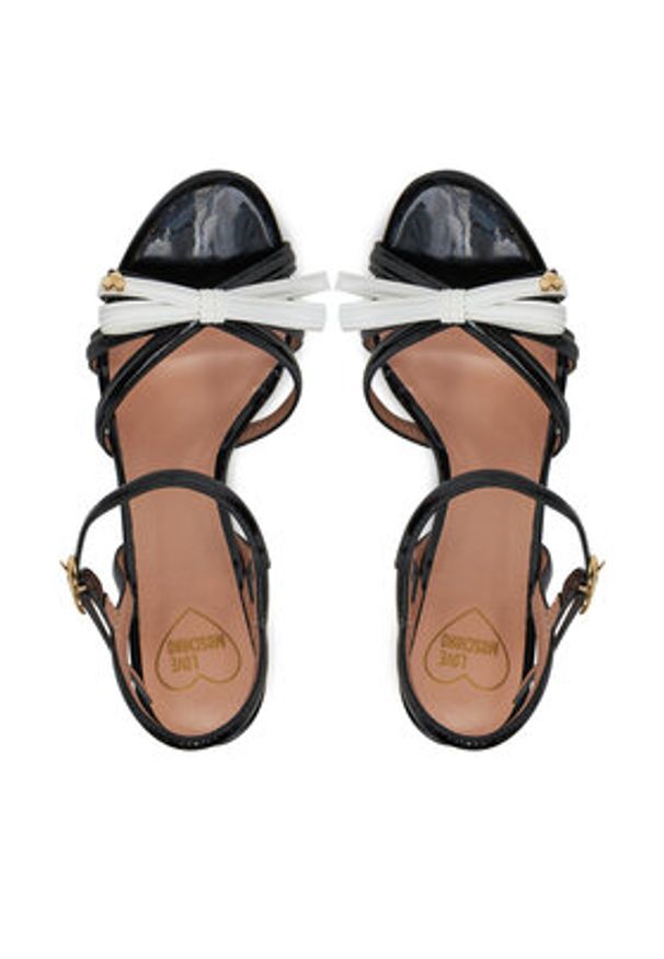 Love Moschino - LOVE MOSCHINO Sandały JA16096G1MIH100A Czarny. Kolor: czarny. Materiał: skóra