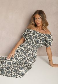 Renee - Czarna Sukienka z Bawełną Ozdobiona Bufiastymi Rękawami Revalle. Okazja: na co dzień, na imprezę, do pracy. Kolor: czarny. Materiał: bawełna. Wzór: aplikacja. Typ sukienki: proste. Styl: klasyczny, elegancki, casual