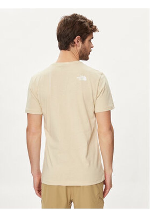 The North Face T-Shirt Woodcut Dome NF0A87NX Beżowy Regular Fit. Kolor: beżowy. Materiał: bawełna