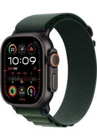 APPLE - Smartwatch Apple Watch Ultra 2 GPS + Cellular 49mm Black Titanium Case Alpine Loop Medium Zielony. Rodzaj zegarka: smartwatch. Kolor: zielony