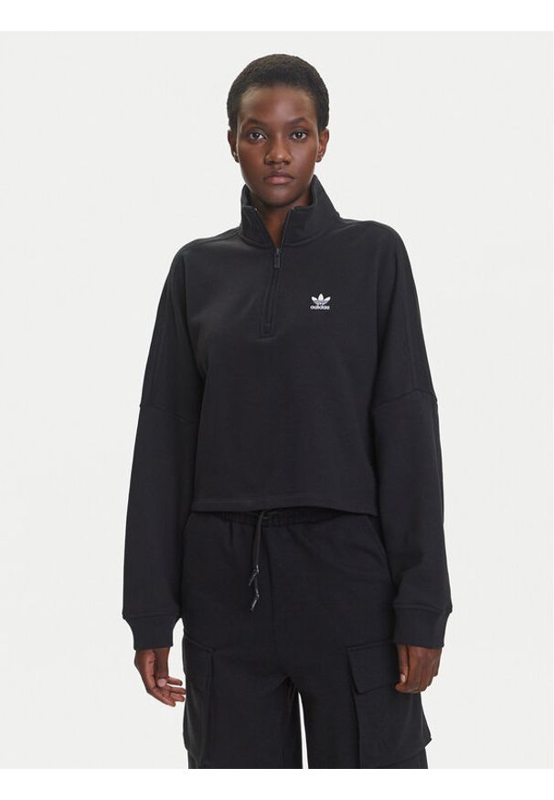 Adidas - adidas Bluza Essentials French Terry IW5726 Czarny Oversize. Kolor: czarny. Materiał: bawełna