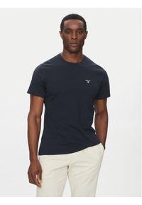 Barbour T-Shirt Tartan MTS0670NY31 Granatowy Tailored Fit. Kolor: niebieski. Materiał: bawełna #1