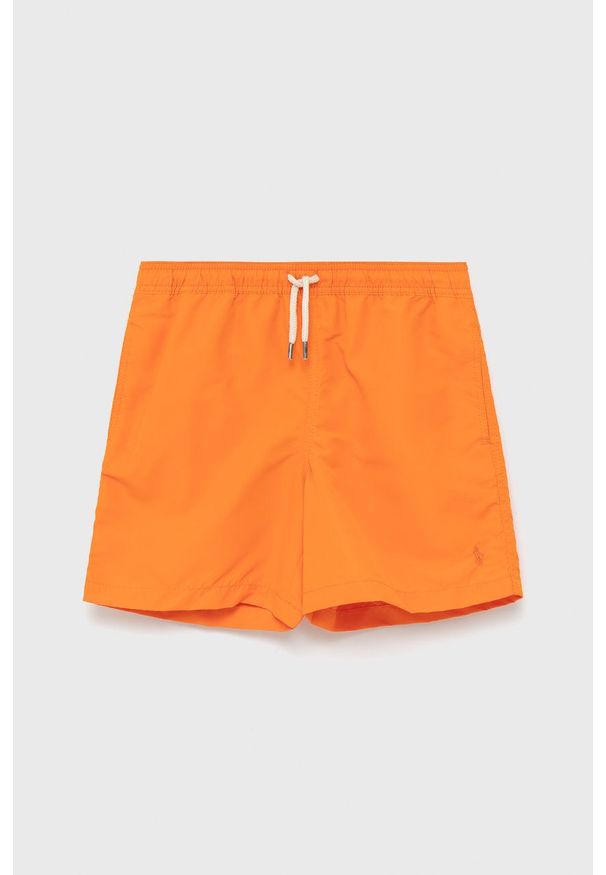 Polo Ralph Lauren szorty kąpielowe dziecięce kolor pomarańczowy. Kolor: pomarańczowy. Materiał: poliester