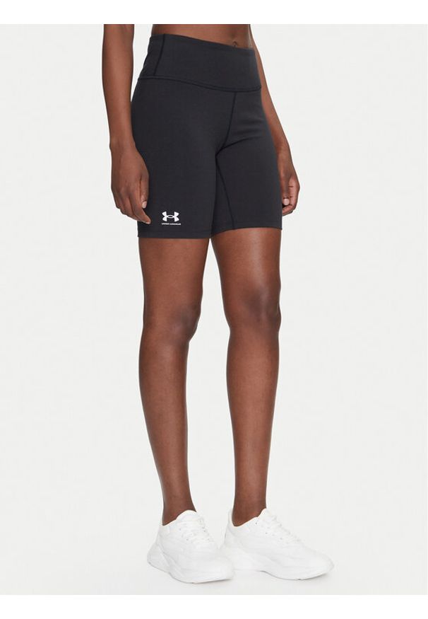 Under Armour Kolarki Rival 7" 1386703 Czarny Slim Fit. Kolor: czarny. Materiał: bawełna, syntetyk