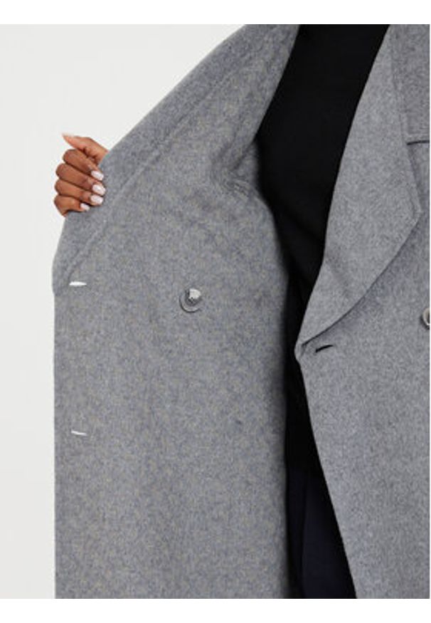 BOSS - Boss Płaszcz wełniany Clibari 50521160 Szary Regular Fit. Kolor: szary. Materiał: wełna