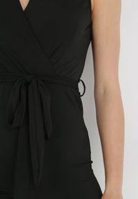 Born2be - Czarny Kombinezon Chionadina. Kolor: czarny. Materiał: materiał. Długość rękawa: bez rękawów. Długość: długie. Wzór: gładki. Styl: elegancki #3