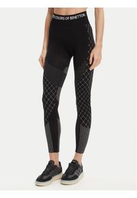 United Colors of Benetton - United Colors Of Benetton Legginsy 3SW63F04I Czarny Slim Fit. Kolor: czarny. Materiał: syntetyk