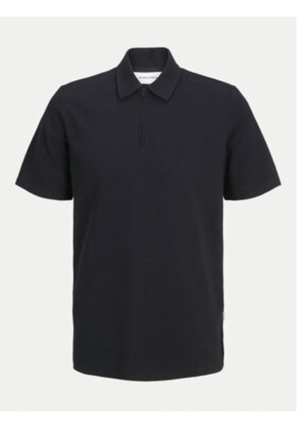Jack & Jones - Jack&Jones Polo Benja 12269338 Czarny Regular Fit. Typ kołnierza: polo. Kolor: czarny. Materiał: bawełna