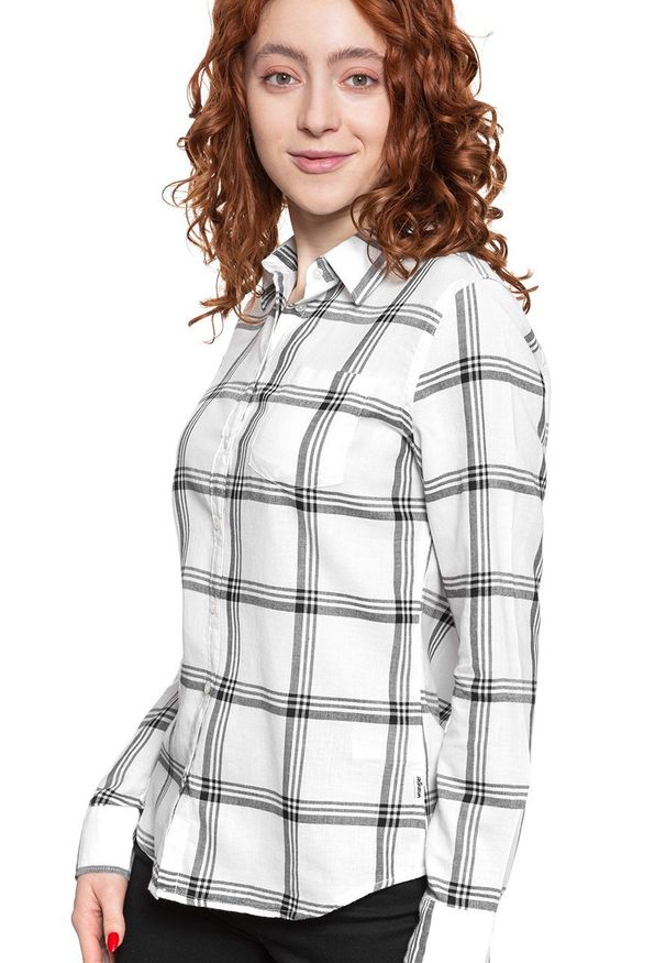 Wrangler - KOSZULA DAMSKA KOSZULA WRANGLER REGULAR 1PKT SHIRT OFF WHITE W5Q5OR737 112130294