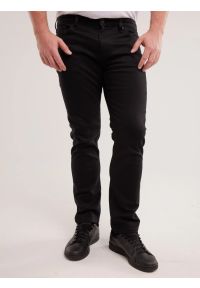 Big-Star - Jeansy męskie dopasowane czarne Terry 915. Okazja: na co dzień. Stan: obniżony. Kolor: czarny. Styl: casual #4