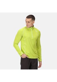 Regatta - Męska bluza turystyczna szybkoschnąca z suwakiem Yonder. Kolor: zielony, wielokolorowy, żółty. Materiał: poliester, elastan. Sport: turystyka piesza