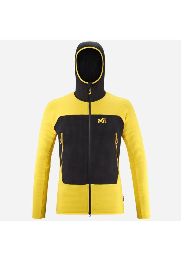 Bluza narciarska męska Millet Fusion Grid Hoodie M. Kolor: czarny, wielokolorowy, żółty. Sport: narciarstwo