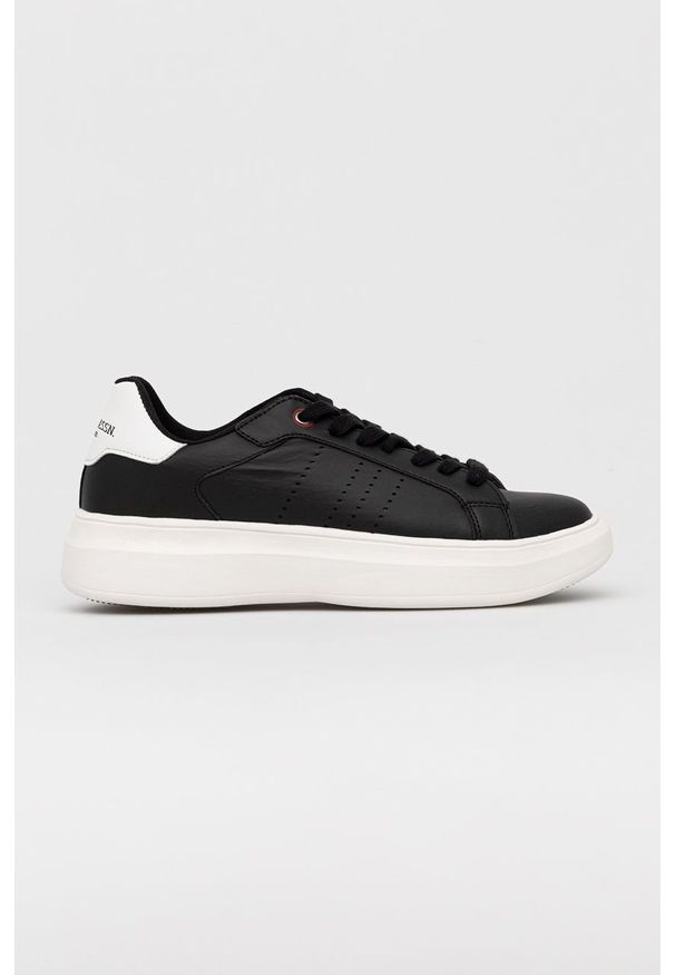 U.S. Polo Assn. sneakersy kolor czarny. Nosek buta: okrągły. Zapięcie: sznurówki. Kolor: czarny. Materiał: guma