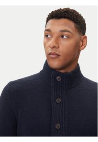 Barbour Kardigan Essential Elbow-Patch MKN0731CH51 Granatowy Regular Fit. Kolor: niebieski. Materiał: wełna #3