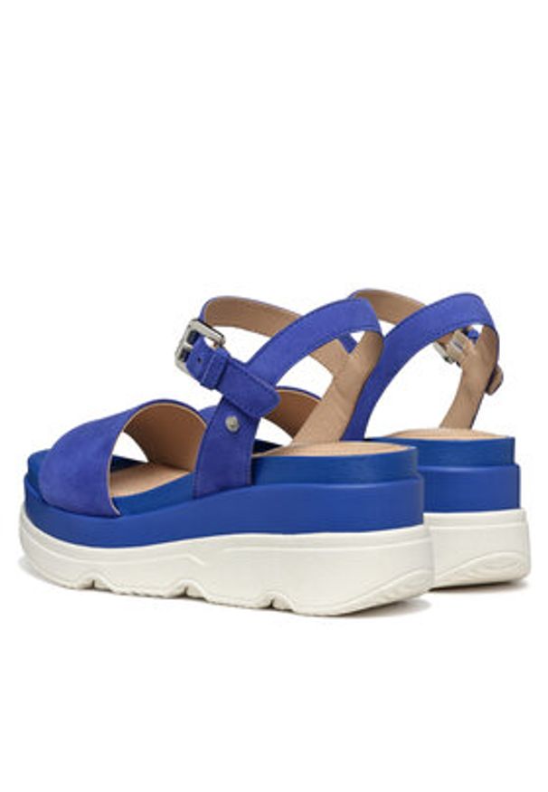 Geox Sandały D Gardenia D02HBC 00021 C4000 Niebieski. Kolor: niebieski. Materiał: skóra, zamsz