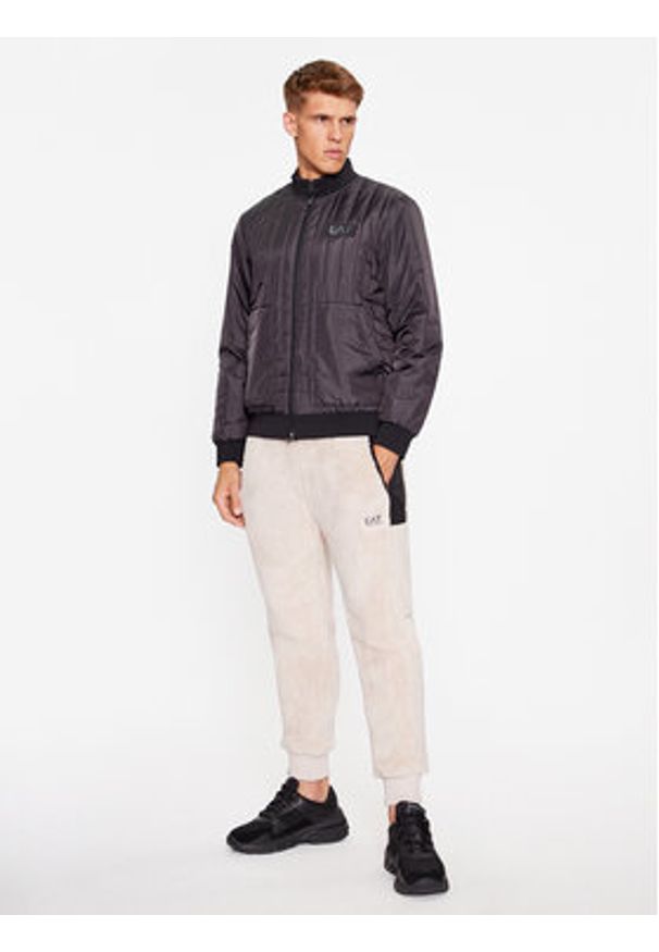 EA7 Emporio Armani Spodnie dresowe 6RPP82 PJSFZ 1716 Srebrny Regular Fit. Kolor: srebrny. Materiał: syntetyk