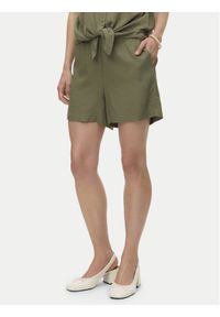 Vero Moda Szorty materiałowe Thea 10333804 Zielony Loose Fit. Kolor: zielony. Materiał: wiskoza