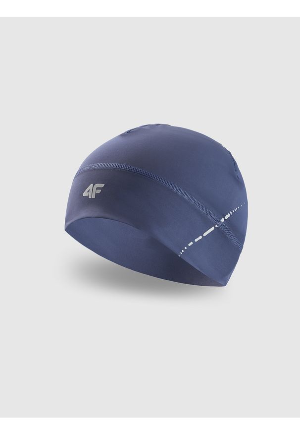 4f - 4F Czapka do biegania uniseks - granatowa S/M. Kolor: niebieski. Materiał: materiał, syntetyk, elastan. Styl: klasyczny, sportowy