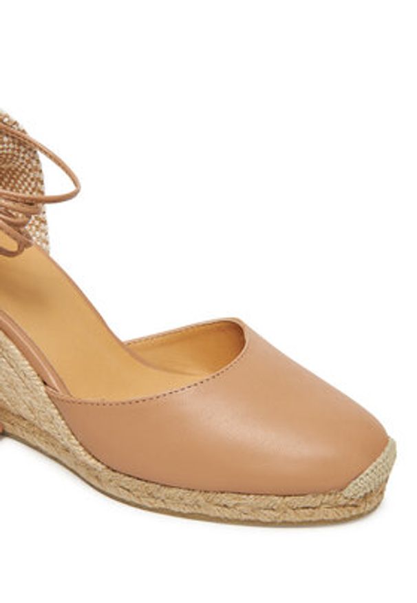 Castañer Espadryle Carina/8/250 025337 Beżowy. Kolor: beżowy. Materiał: skóra