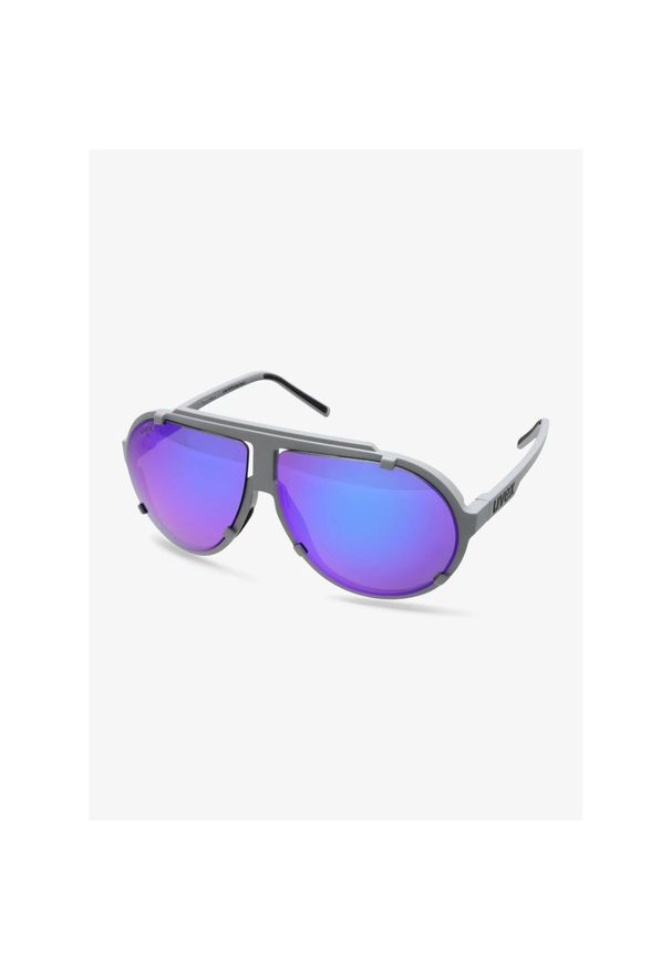 Okulary przeciwsłoneczne Uvex Esntl Pina - grey matt/mirror purple. Kolor: szary