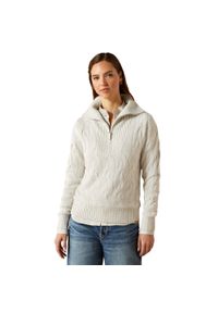 Sweter damski Ariat Alamere. Kolor: biały. Materiał: polar. Sezon: zima. Sport: jeździectwo #1