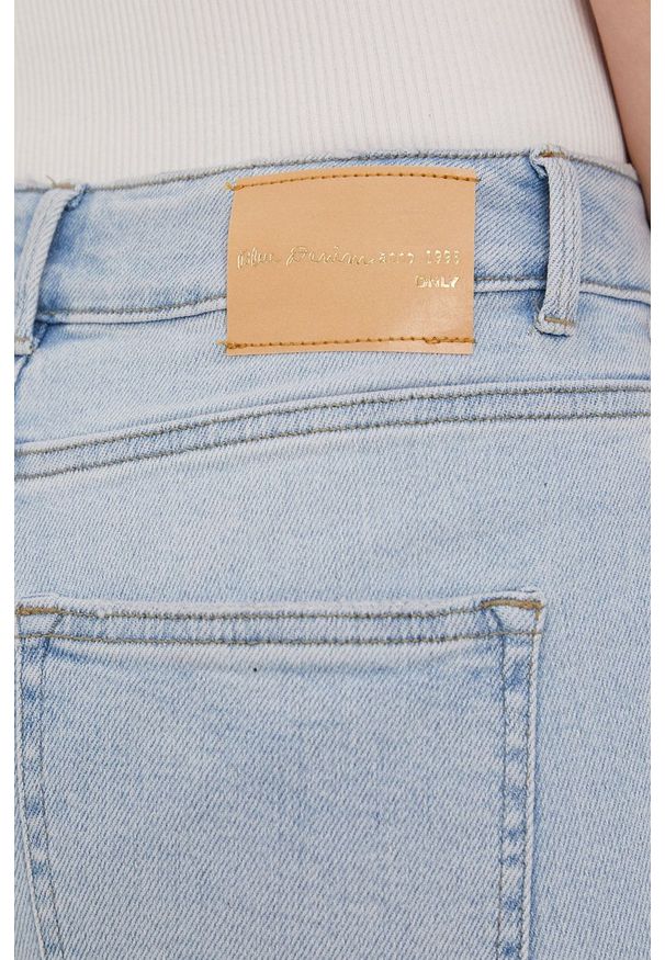 only - Only Jeansy damskie medium waist. Okazja: na co dzień. Kolor: niebieski. Styl: casual