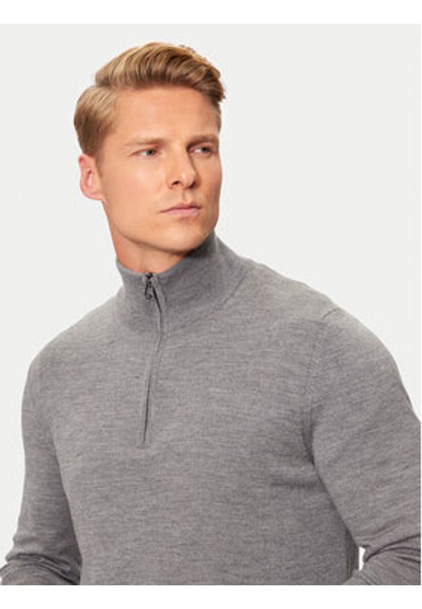 JOOP! Sweter 17 Jk-03Dario 30032603 Szary Modern Fit. Kolor: szary. Materiał: wełna