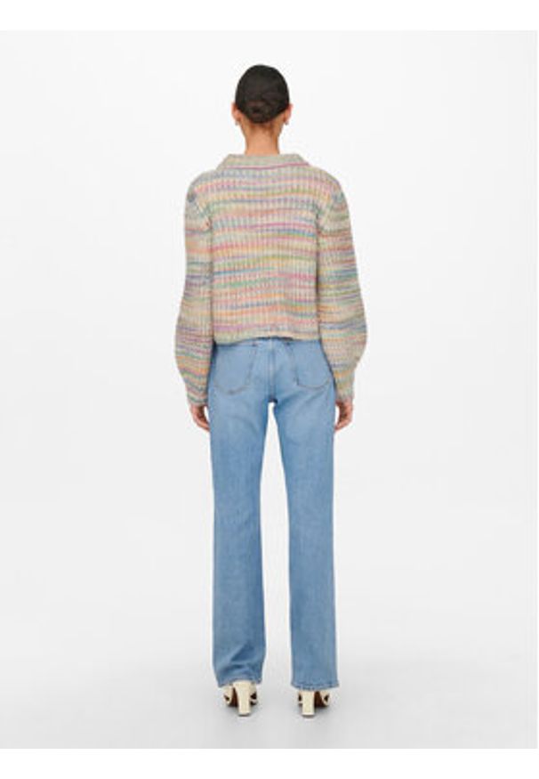 only - ONLY Sweter 15259443 Kolorowy Regular Fit. Materiał: syntetyk. Wzór: kolorowy