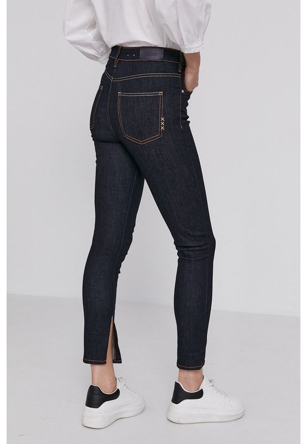Scotch & Soda Jeansy damskie high waist. Stan: podwyższony. Kolor: niebieski