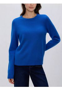 Reserved - Wełniany sweter - niebieski. Kolor: niebieski. Materiał: wełna #1