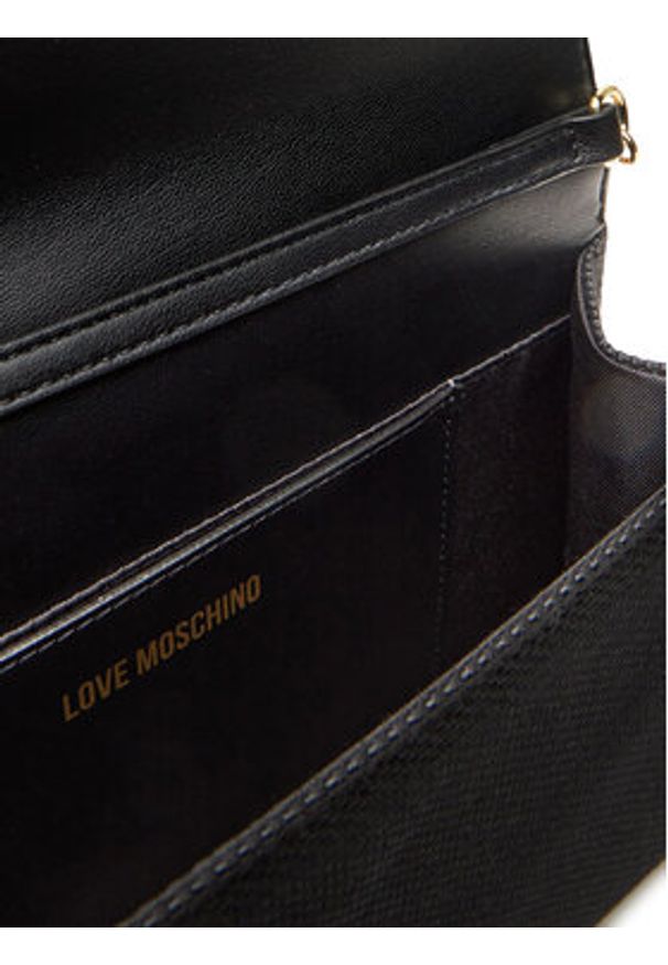 Love Moschino - LOVE MOSCHINO Torebka JC4241PP0MKO100A Czarny. Kolor: czarny. Materiał: skórzane