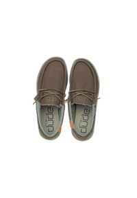 Półbuty HeyDude Wally Washed Walnut 003217, Brąz, Materiał. Kolor: brązowy. Materiał: tkanina. Sezon: lato, wiosna #2