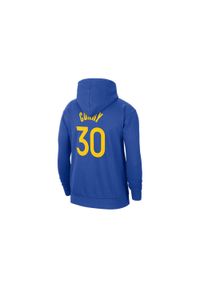 Nike - Bluza męska nike nba golden state warriors stephen curry fleece essential rush. Kolor: niebieski. Sport: bieganie