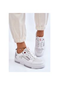 Damskie Niskie Sneakersy Cross Jeans LL2R4011C Białe. Zapięcie: sznurówki. Kolor: biały. Materiał: materiał, skóra ekologiczna. Obcas: na platformie #10