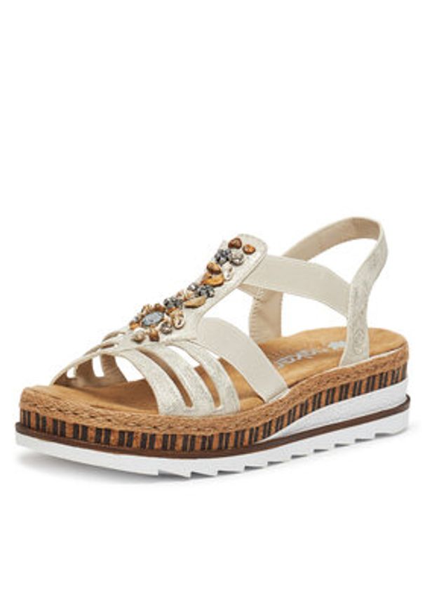 Rieker Sandały V7949-90 Granatowy. Kolor: niebieski. Materiał: syntetyk, materiał