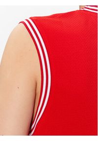 Tommy Jeans Bluzka USA Basketball DW0DW15304 Czerwony Cropped Fit. Kolor: czerwony. Materiał: syntetyk